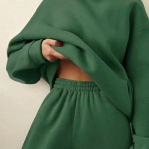 Dark Green Small Sweat Shirt & Pants♡